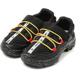 IFME+K vibramソール サマー キッズ ハイキングシューズ ブラック 18cm 205350
