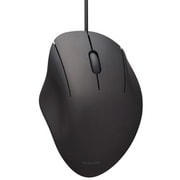 USB有線マウス 静音 3ボタン エルゴノミクス 抗菌 Mサイズ SHELLPHA ブラック M-SH10UBSKBK
