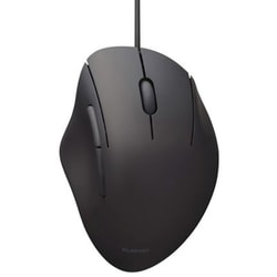 USB有線マウス 静音 5ボタン エルゴノミクス 抗菌 Mサイズ SHELLPHA ブラック M-SH20UBSKBK