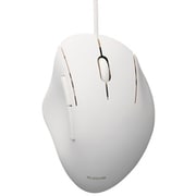 USB有線マウス 静音 5ボタン エルゴノミクス 抗菌 Mサイズ SHELLPHA ホワイト M-SH20UBSKWH