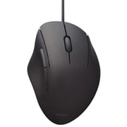 USB有線マウス 静音 5ボタン エルゴノミクス 抗菌 Sサイズ SHELLPHA ブラック M-SH21UBSKBK