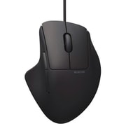 USB有線マウス 静音 7ボタン チルトホイール付 エルゴノミクス 抗菌 Sサイズ SHELLPHA ブラック M-SH31UBSKBK