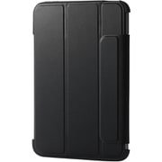 iPad mini(A17 Pro)/第6世代 8.3インチ用 ケース ソフトレザー カバー 手帳型 スリープ対応 マグネット フラップ 2アングル スタンド機能 耐衝撃 背面クリア 軽量 薄型 ブラック TB-A24SWVFCBK