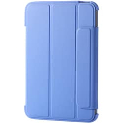iPad mini（A17 Pro）/第6世代 8.3インチ用 ケース ソフトレザー カバー 手帳型 スリープ対応 マグネット フラップ 2アングル スタンド機能 耐衝撃 背面クリア 軽量 薄型 ブルー TB-A24SWVFCBU