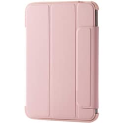 iPad mini（A17 Pro）/第6世代 8.3インチ用 ケース ソフトレザー カバー 手帳型 スリープ対応 マグネット フラップ 2アングル スタンド機能 耐衝撃 背面クリア 軽量 薄型 ピンク TB-A24SWVFCPN
