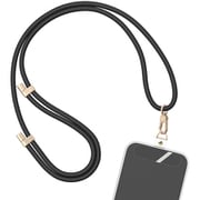 MOT-STRAP01-BK [シリコンショルダーストラップ 自由に長さ調整できる 3way ブラック]