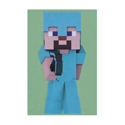 Minecraft（マインクラフト） メタルフィグ W3 ダイヤモンド装備のスティーブ [塗装済完成品フィギュア]