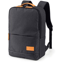 カジュアルPCバックパック パソコン/タブレット収納 ペットボトル収納 キャリーサポーター付き ダークグレー BAG-BP17DGY