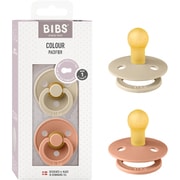 おしゃぶり カラー 2個セット サイズ1(0~6か月) Vanilla/Peach BIBS110229
