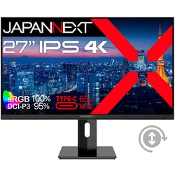 液晶モニター/27型/4K（3840×2160）/IPSパネル/非光沢/HDR対応/HDMI×1 DP×1 USB-C×1/2年保証 JN-IPS271UHD-C65W-HSP