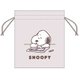 限定 サガラ刺繍巾着 PEANUTS happiness time レター S2334976
