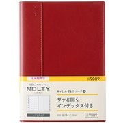 2025年4月始まり ウィークリー手帳 NOLTY（ノルティ） キャレルB6ウィーク2（レッド） 2025-9089