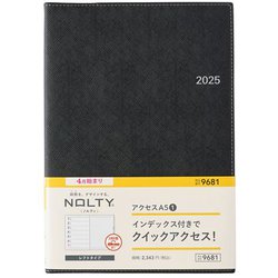 2025年4月始まり ウィークリー手帳 NOLTY（ノルティ） アクセスA5-1（ブラック） 2025-9681