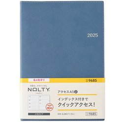 2025年4月始まり ウィークリー手帳 NOLTY（ノルティ） アクセスA5-2（ブルー） 2025-9685