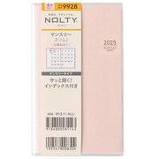 2025年4月始まり 手帳 NOLTY（ノルティ） マンスリースリム-i日曜（ライトピンク） 2025-9928