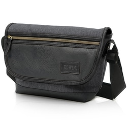 22269303 [EDWIN 0411518 コンビ合皮 ミニメッセンジャーバッグ BLACK-1]