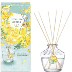 限定 お部屋の消臭力 プレミアムアロマ スティック 本体 ミモザ 65ml [消臭剤 芳香剤 ルームフレグランス リードディフューザー 部屋用 玄関用 リビング用]