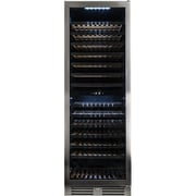 ワインセラー 最大154本収納(上下段各77本) ガラス扉/黒/棚14枚 2温度帯 ZD154