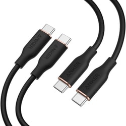 Anker PowerLine III Flow USB-C ＆ USB-C ケーブル 0.9m 2本セット ブラック B8552012