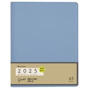 2025年 手帳 A5 4月始まり マンスリー ジウリスダイアリー ブルー FD2904-25-02