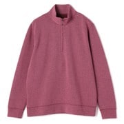 ハーフジップトレーナー ヘリンボーン柄 パープル/S 4WLWHZIP1