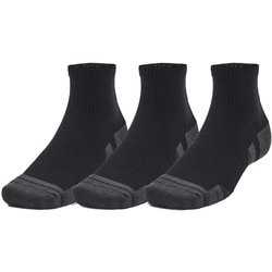 パフォーマンステック クオーター ソックス(3足セット) ユニセックス フィットネス ソックス Black/Black/Jet Gray(001) MDサイズ(25-27cm) 1379510