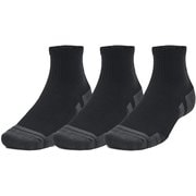 パフォーマンステック クオーター ソックス(3足セット) ユニセックス フィットネス ソックス Black/Black/Jet Gray(001) MDサイズ(25-27cm) 1379510