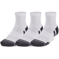 パフォーマンステック クオーター ソックス(3足セット) ユニセックス フィットネス ソックス White/White/Jet Gray(100) MDサイズ(25-27cm) 1379510