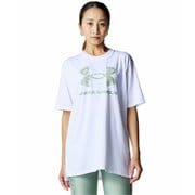 テック オーバーサイズ ショートスリーブ Tシャツ レディース ランニングウェア シャツ White(100) SMサイズ 6001329
