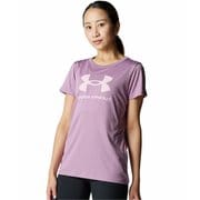 テック ビッグロゴ ショートスリーブ Tシャツ レディース ランニングウェア シャツ Purple Prime(521) SMサイズ 6001334