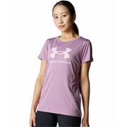 テック ビッグロゴ ショートスリーブ Tシャツ レディース ランニングウェア シャツ Purple Prime(521) SMサイズ 6001334