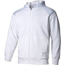モチベート 二ット フルジップ フーディー メンズ ランニングウェア ジャケット White（100） XLサイズ 6001508