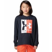 ヘビーウエイト コットン グラフィック ロングスリーブ Tシャツ キッズ トップス 長袖 Black(001) YMDサイズ 6001340
