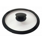 さっと湯切りができる シリコーン縁巻 ガラス蓋 22cm HC-0813