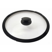 さっと湯切りができる シリコーン縁巻 ガラス蓋 28cm HC-0816