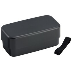 箸付き弁当箱 2段 1000ml アッシュブラック PLB10WCB