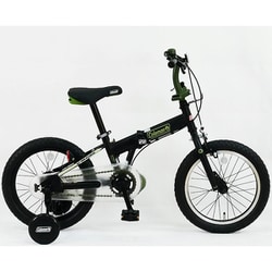折り畳み式キッズバイク Coleman 折畳 Kids16 16インチ ～ 補助輪付き ブラック 4974