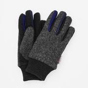 BL70012M8 MEN Harris Tweed コンビグローブ タッチパネル対応 グローブ チャコール/ブルーマルチ bl70012m8