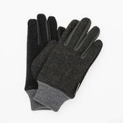 BL70012M8 MEN Harris Tweed コンビグローブ タッチパネル対応 グローブ ダークグリーン bl70012m8