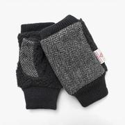 BL70028F8 MEN Harris Tweed フィンガーレスグローブ グローブ ヘリンボーングレー bl70028f8