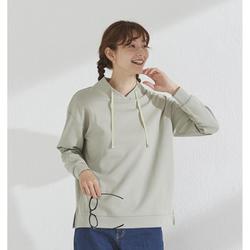 fr980106 [980106006 子供っぽくならない、上質素材のダンボールパーカー LLサイズ グレイッシュミント]