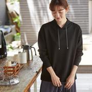 fr980106 [980106001 子供っぽくならない、上質素材のダンボールパーカー Mサイズ ブラック]