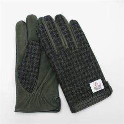 KU07701M4 MEN Harris Tweed グローブ タッチパネル対応 グローブ ハウンドトゥース ku07701m4