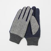 OB50221M8 MEN ヘリンボーンコンビグローブ グローブ グレー ob50221m8