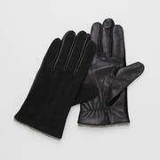 PL10105M4 MEN スエードコンビレザーグローブ タッチパネル対応 24cm ブラック pl10105m4
