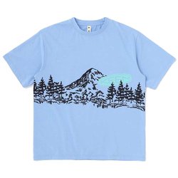 ハーベスト マウント フッド ロゴティー メンズ カットソー LT BLUE Mサイズ 1030938
