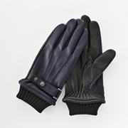 BL10017M7 MEN レザーグローブ タッチパネル対応 ブルー