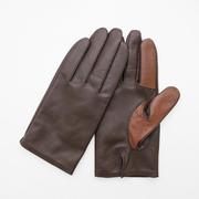 OB10247M3 MEN レザーグローブ タッチパネル対応 ダークブラウン