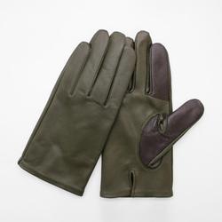 OB10247M3 MEN レザーグローブ タッチパネル対応 カーキ