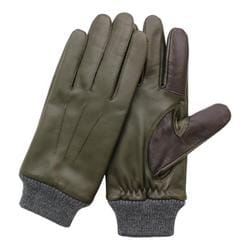 OB10249M8 MEN レザーグローブ タッチパネル対応 カーキ